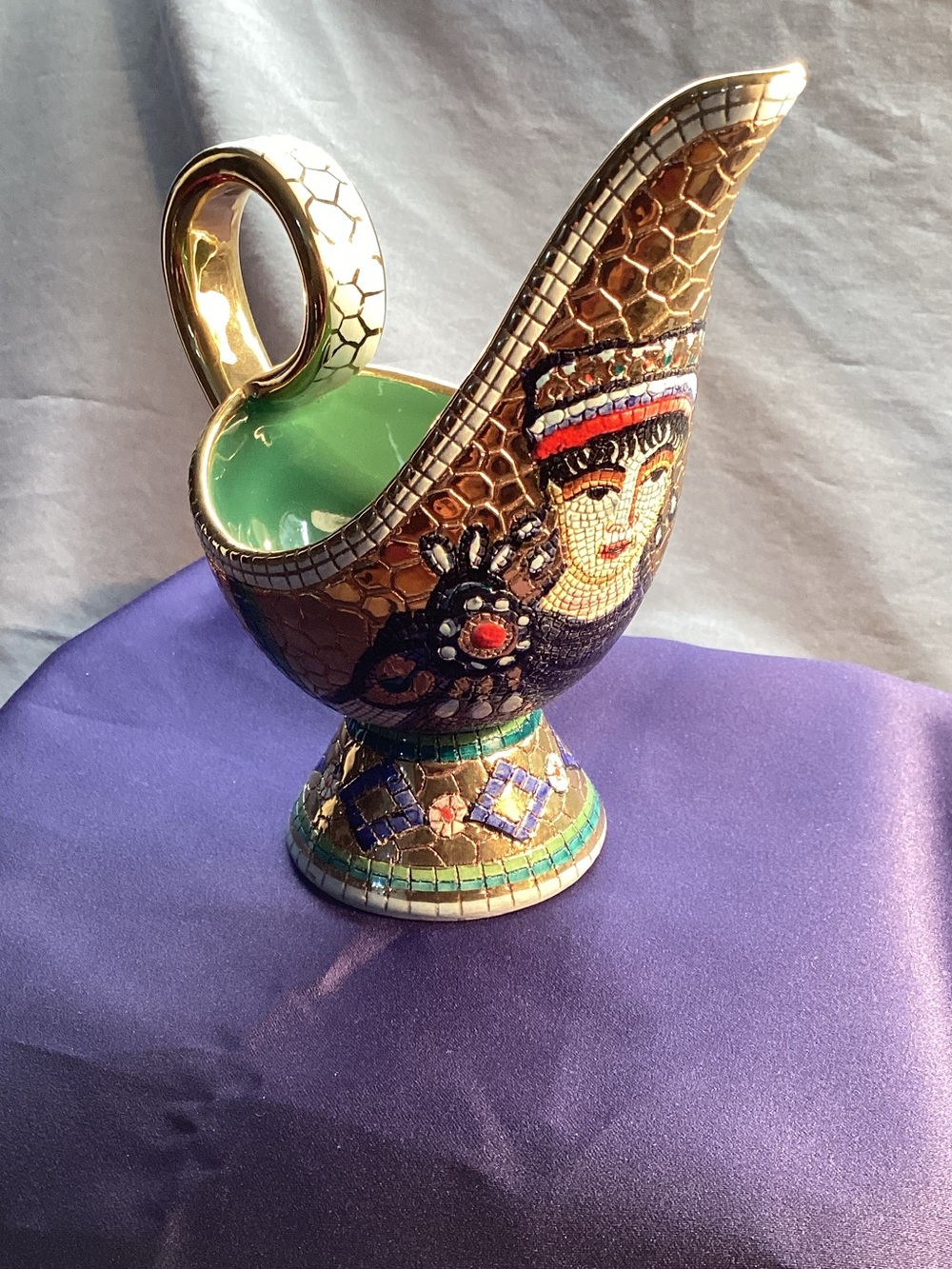Vintage Gialetti Deruta Italy ceramic Ewer READ!  See 3rd picture